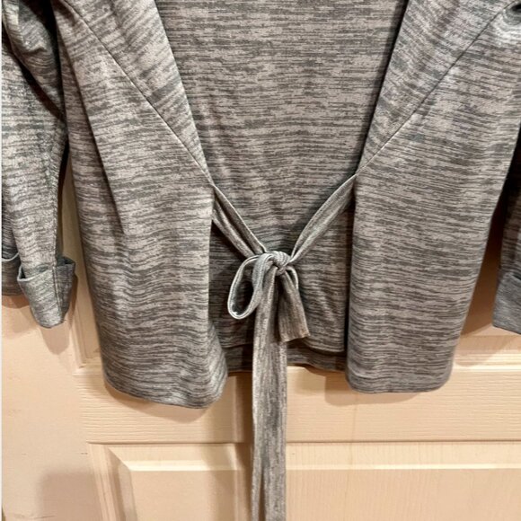 Lucky Brand Grey Long Sleeve with front Crossover and Tie. Size S - Picture 4 of 5